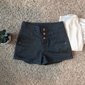 Gray High Rise Refuge Shorts